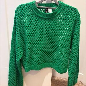 Divided Vibrant Green Women's Crew Neck Sweater h&m